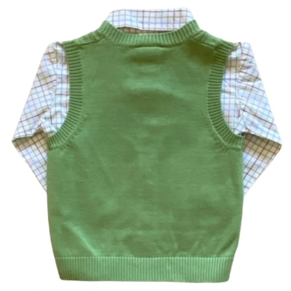 Perfectly Dressed Boys Plaid Shirt & Sweater Vest​​​​​​​​​​​​​​​​​​​​​​​​​​​​​